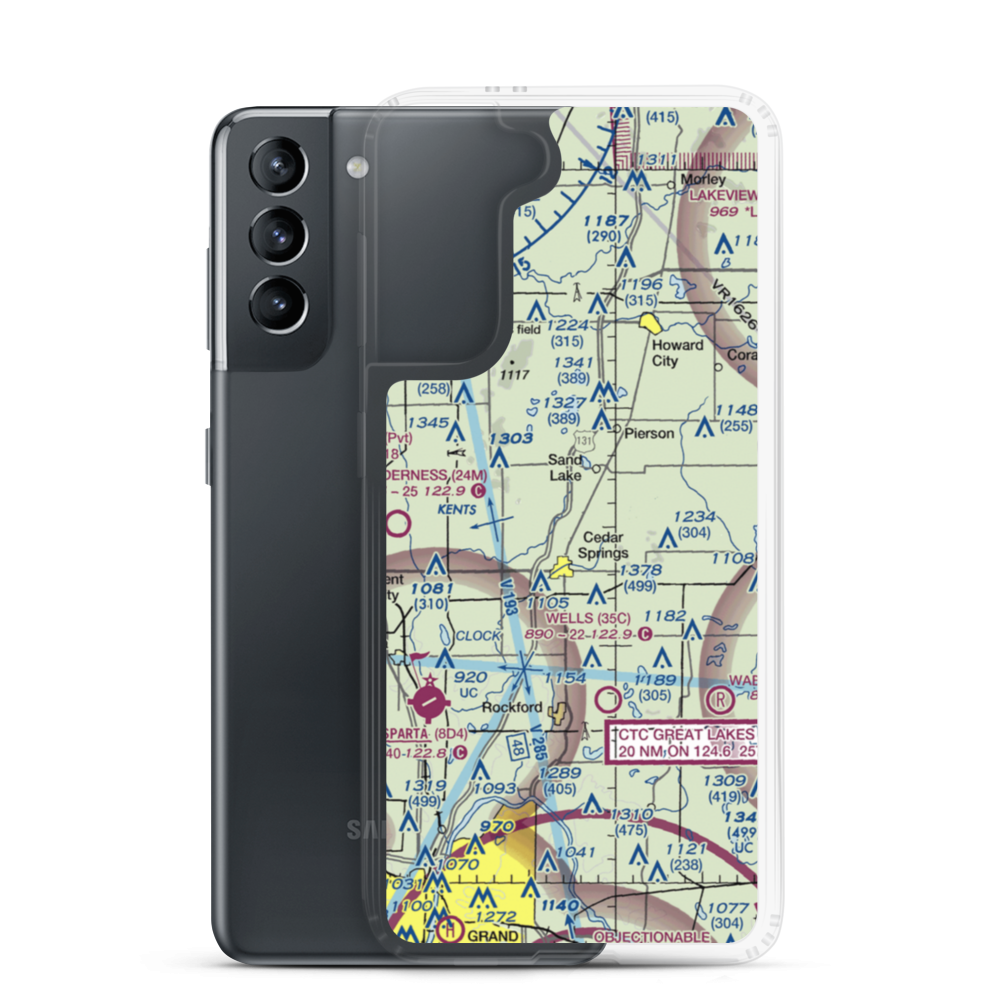 Wilds Field (5MI1) VFR Sectional Samsung Case Samsung Galaxy S21 model shown
