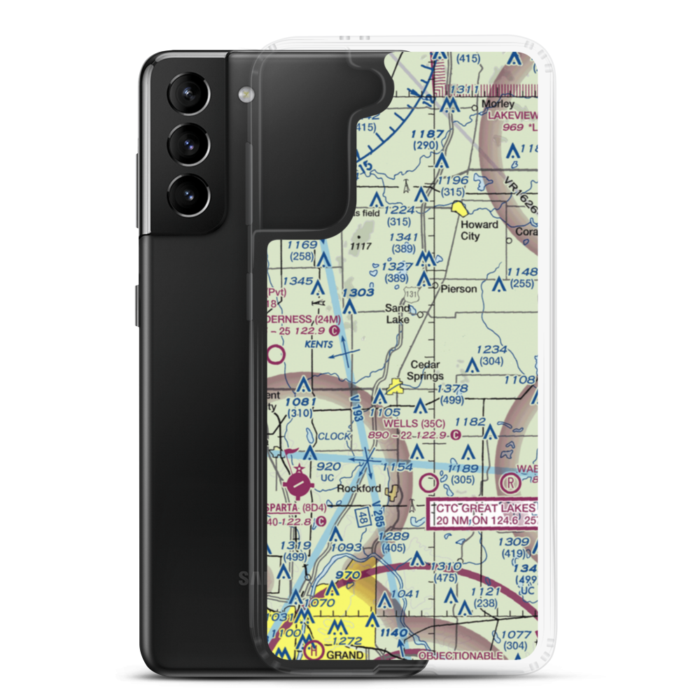 Wilds Field (5MI1) VFR Sectional Samsung Case Samsung Galaxy S21 Plus model shown