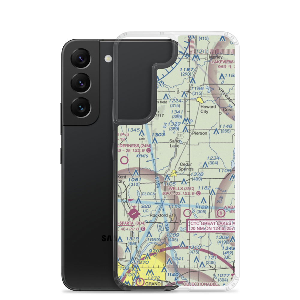 Wilds Field (5MI1) VFR Sectional Samsung Case Samsung Galaxy S22 model shown