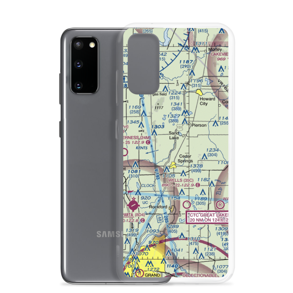 Wilds Field (5MI1) VFR Sectional Samsung Case Samsung Galaxy S20 model shown