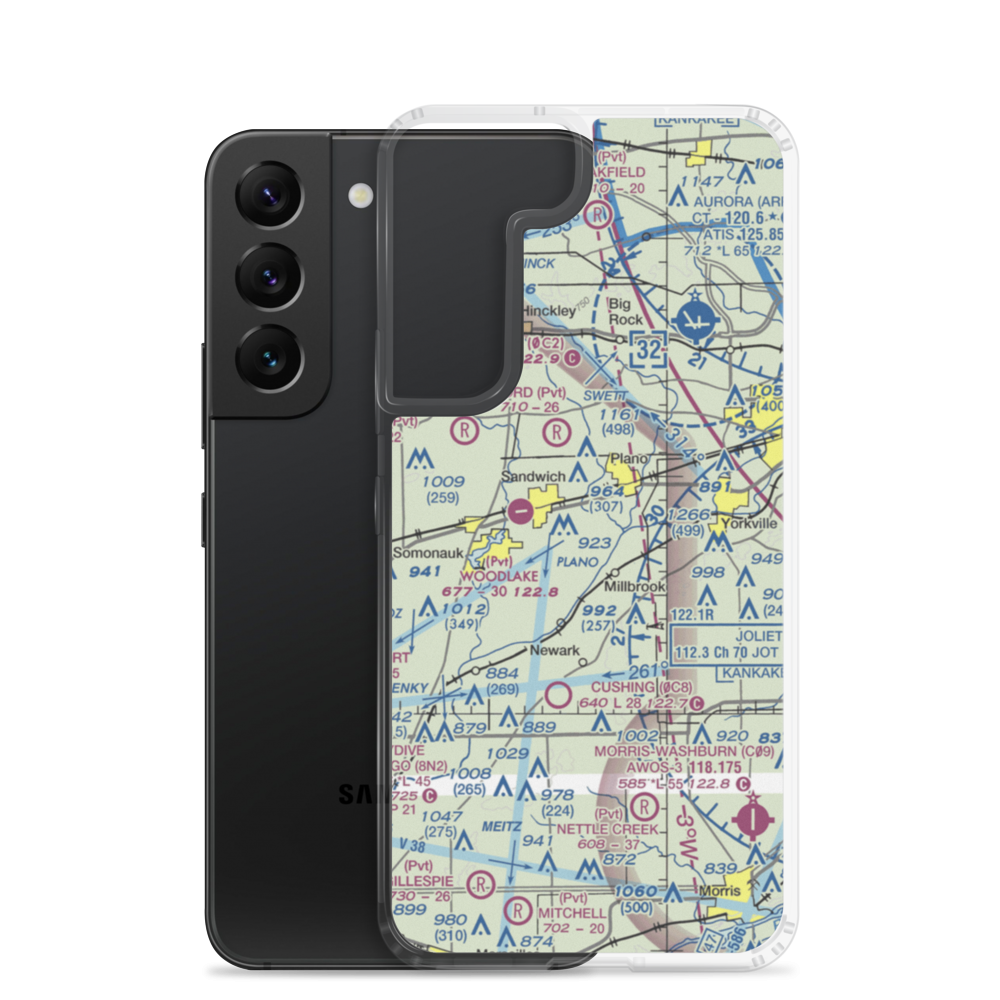 Wiley Updike Airport (72IS) VFR Sectional Samsung Case Samsung Galaxy S22 model shown