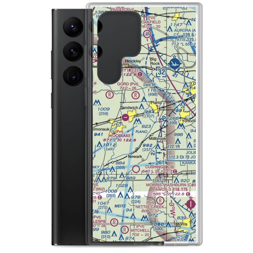 Wiley Updike Airport (72IS) VFR Sectional Samsung Case Samsung Galaxy S22 Ultra model shown