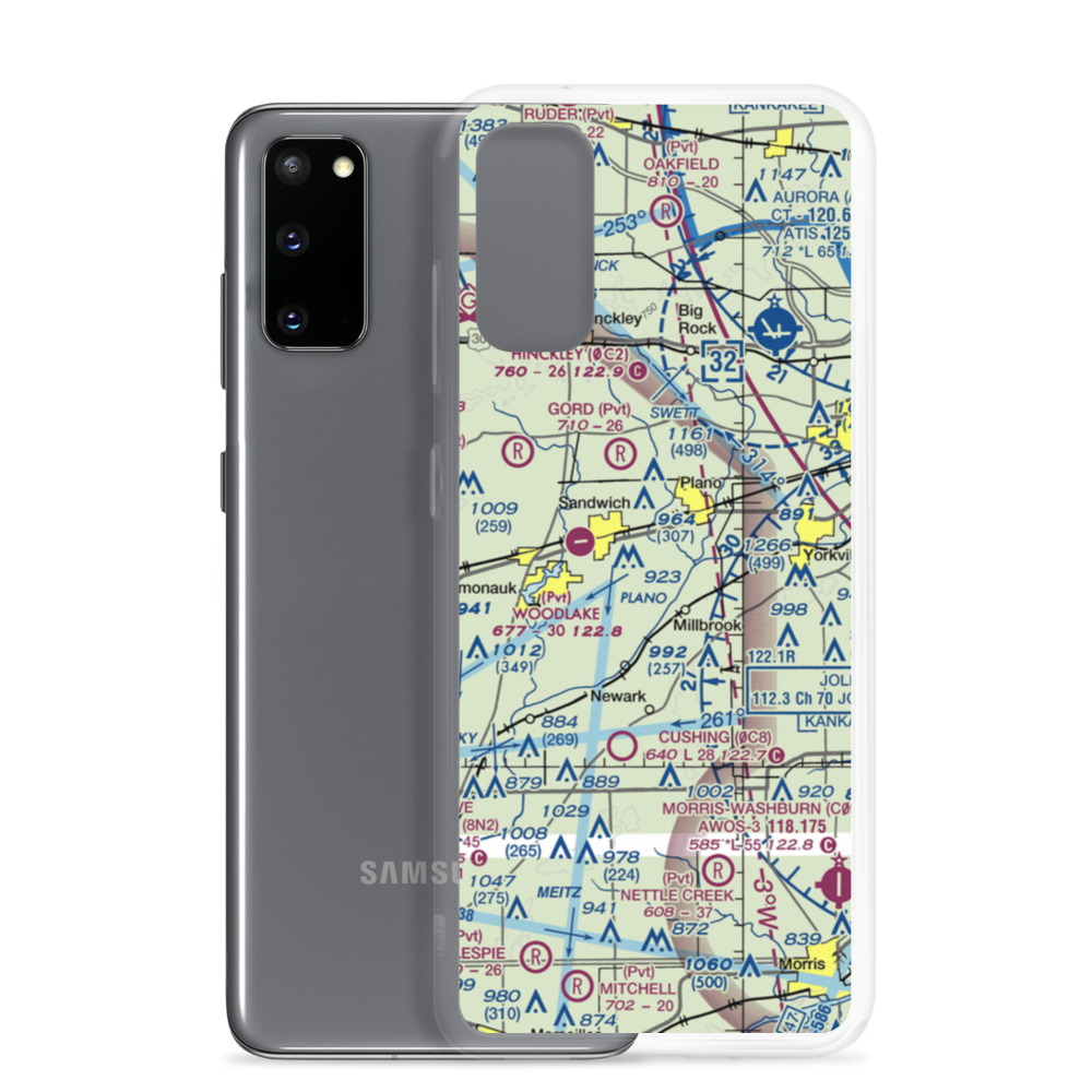 Wiley Updike Airport (72IS) VFR Sectional Samsung Case Samsung Galaxy S20 model shown