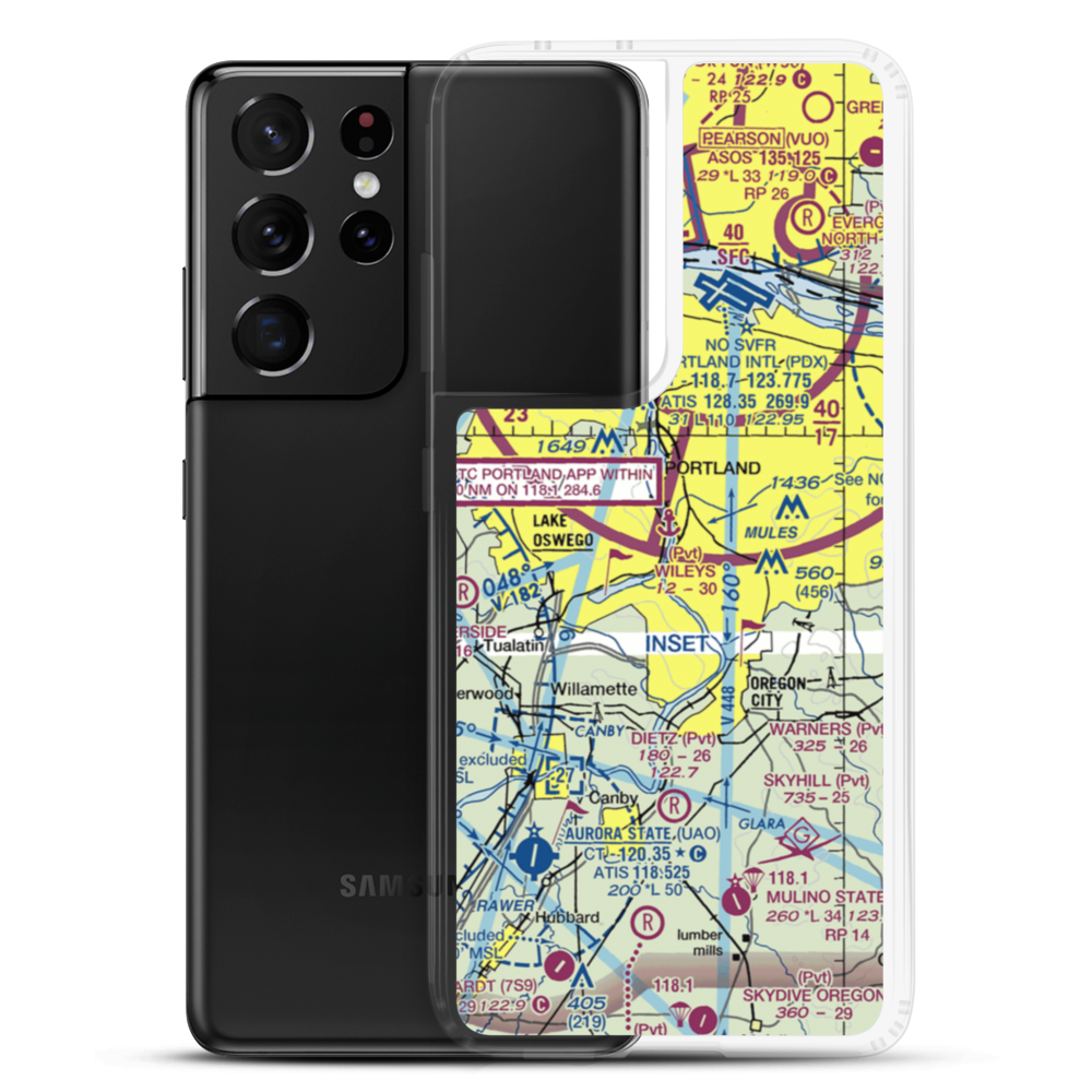 Wiley's Seaplane Base (2OG3) VFR Sectional Samsung Case Samsung Galaxy S21 Ultra model shown