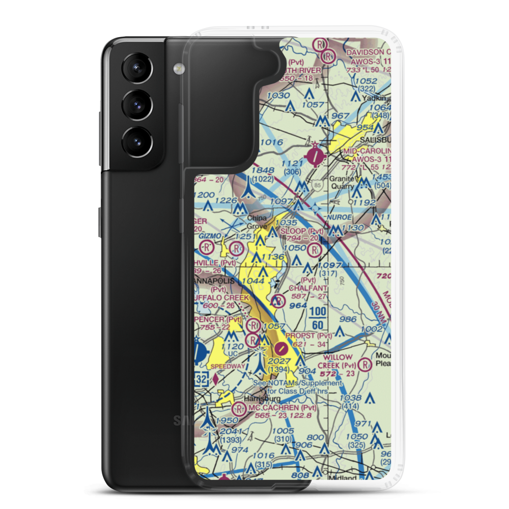 Wilhelm Airport (6NC2) VFR Sectional Samsung Case Samsung Galaxy S21 Plus model shown