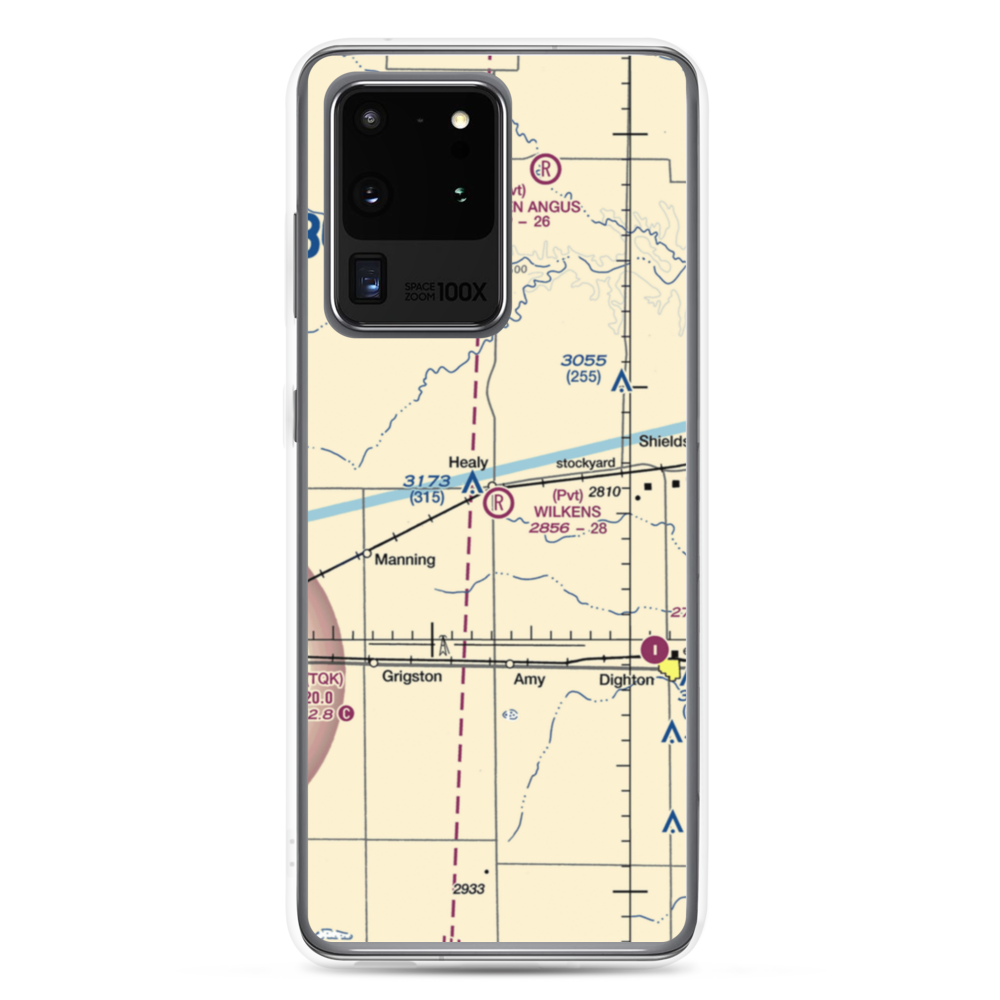 Wilkens Airport (32KS) VFR Sectional Samsung Case Samsung Galaxy S20 Ultra model shown