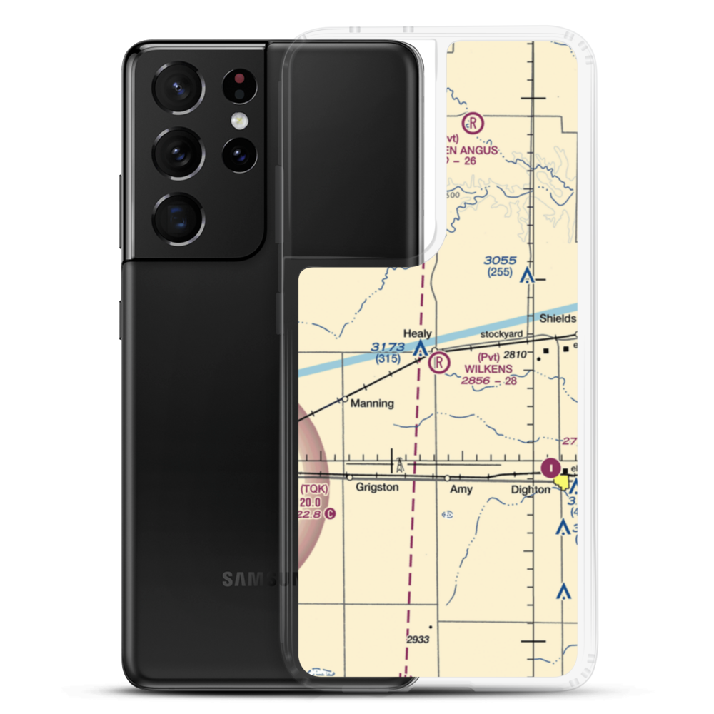 Wilkens Airport (32KS) VFR Sectional Samsung Case Samsung Galaxy S21 Ultra model shown