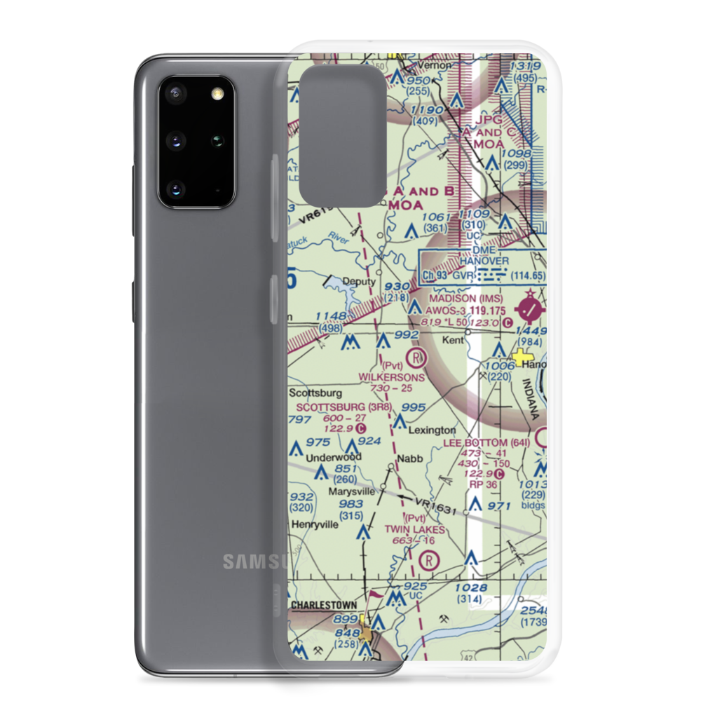 Wilkerson's Airport (61IN) VFR Sectional Samsung Case Samsung Galaxy S20 Plus model shown