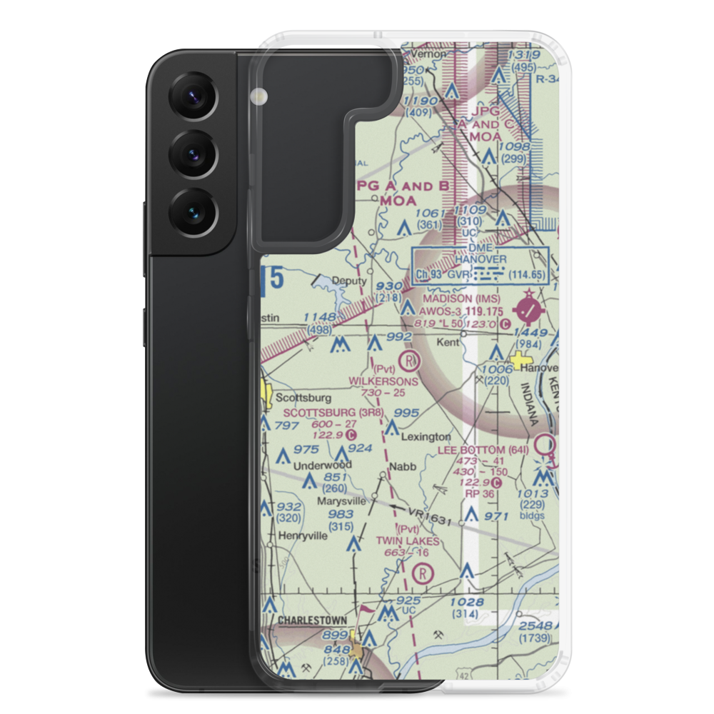 Wilkerson's Airport (61IN) VFR Sectional Samsung Case Samsung Galaxy S22 Plus model shown