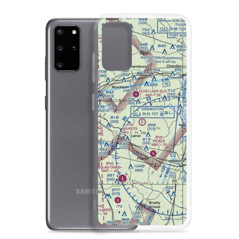 Wilkeys Airport (TA50) VFR Sectional Samsung Case Samsung Galaxy S20 Plus model shown