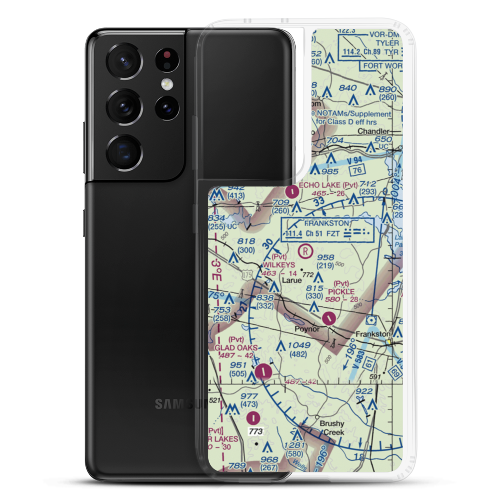Wilkeys Airport (TA50) VFR Sectional Samsung Case Samsung Galaxy S21 Ultra model shown