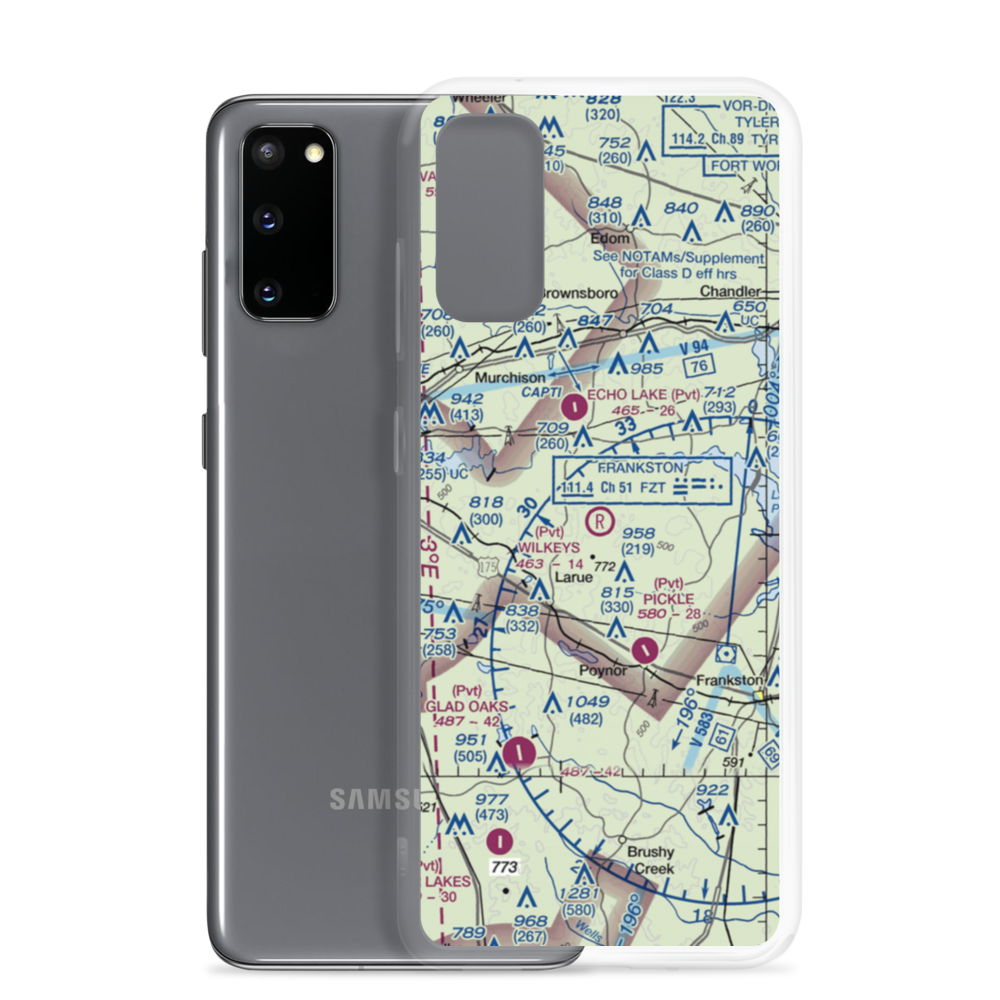 Wilkeys Airport (TA50) VFR Sectional Samsung Case Samsung Galaxy S20 model shown