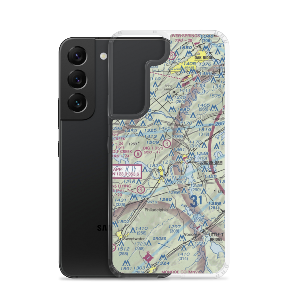 Will A Hildreth Farm Airport (TN74) VFR Sectional Samsung Case Samsung Galaxy S22 model shown