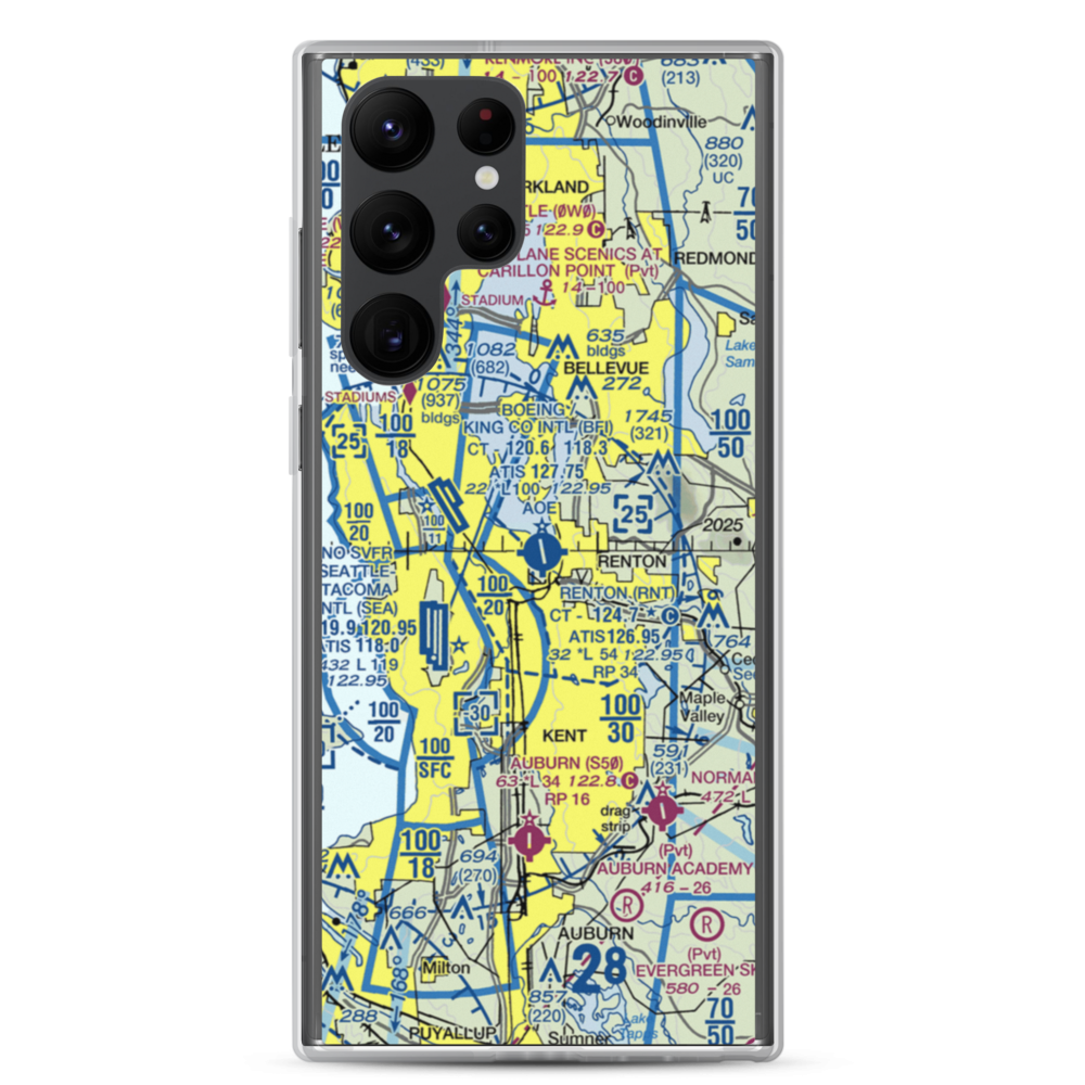 Will Rogers Wiley Post Memorial Seaplane Base (W36) VFR Sectional Samsung Case Samsung Galaxy S22 Ultra model shown