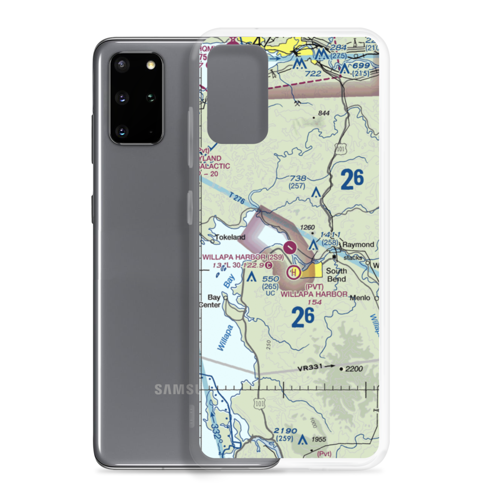 Willapa Harbor Airport (2S9) VFR Sectional Samsung Case Samsung Galaxy S20 Plus model shown