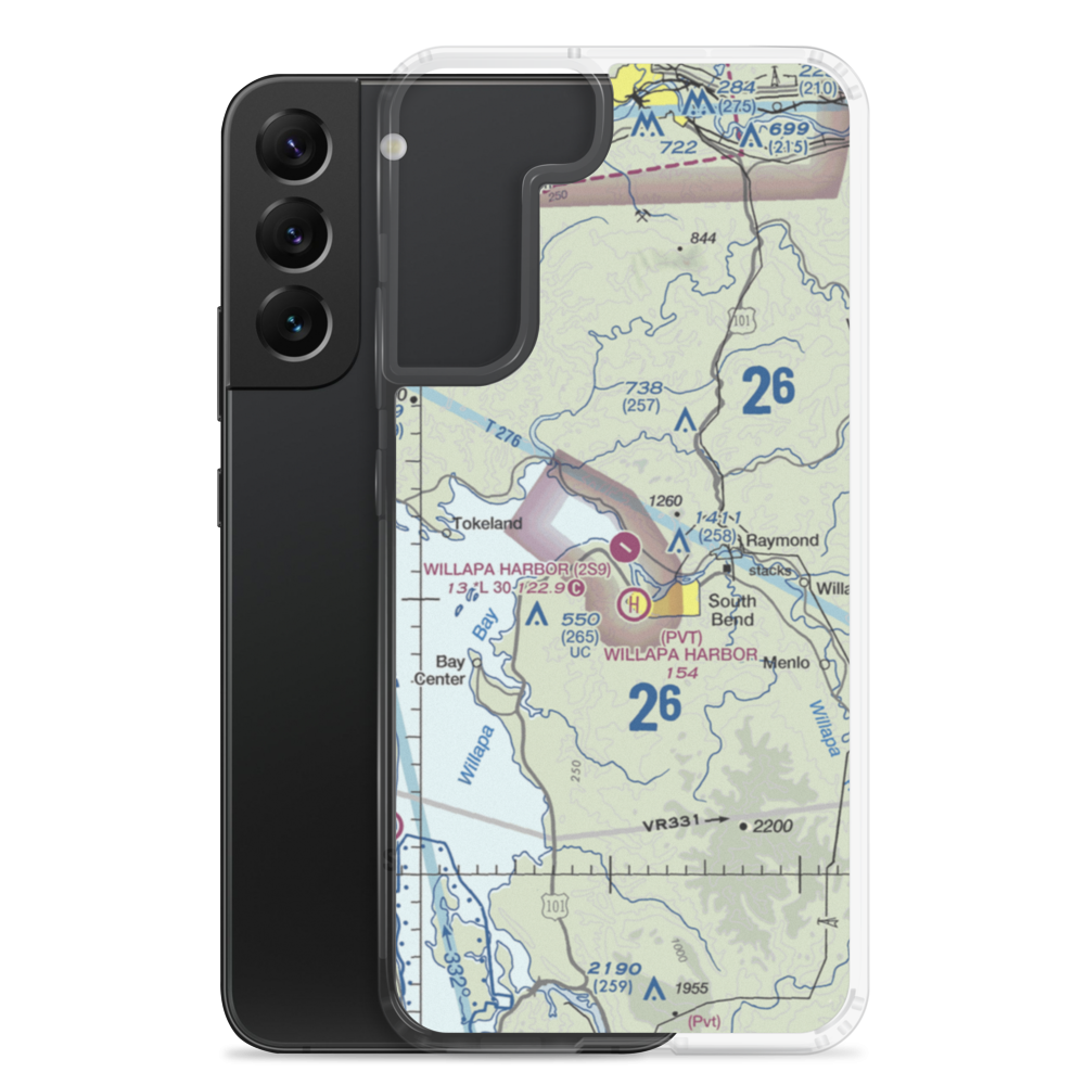 Willapa Harbor Airport (2S9) VFR Sectional Samsung Case Samsung Galaxy S22 Plus model shown