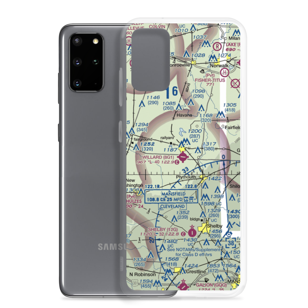 Willard Airport (8G1) VFR Sectional Samsung Case Samsung Galaxy S20 Plus model shown