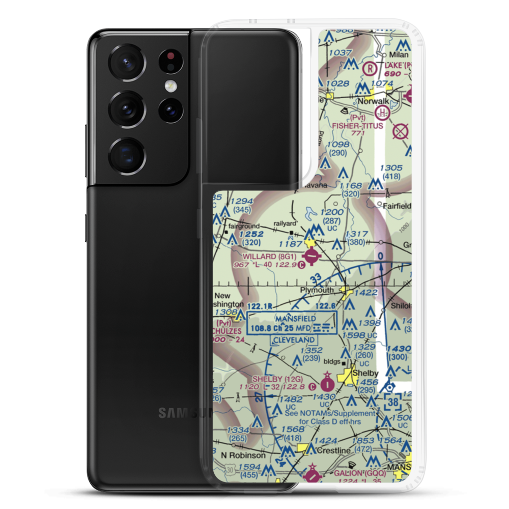 Willard Airport (8G1) VFR Sectional Samsung Case Samsung Galaxy S21 Ultra model shown