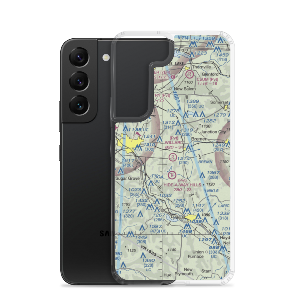Willard Field (62OH) VFR Sectional Samsung Case Samsung Galaxy S22 model shown