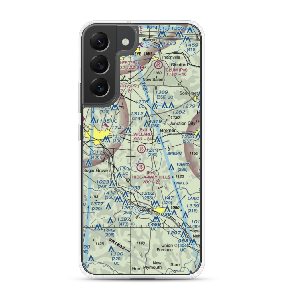 Willard Field (62OH) VFR Sectional Samsung Case Samsung Galaxy S22 Plus model shown
