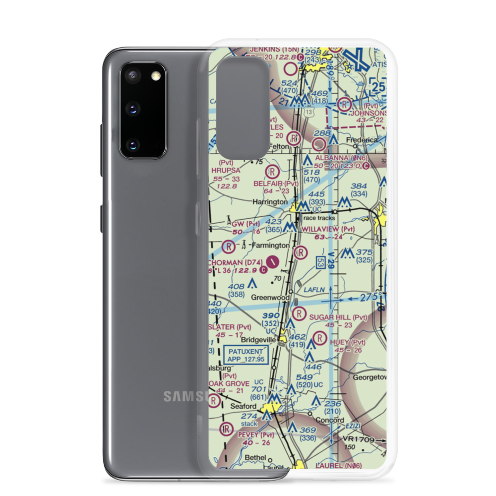 Willaview Airport (2DE2) VFR Sectional Samsung Case Samsung Galaxy S20 model shown