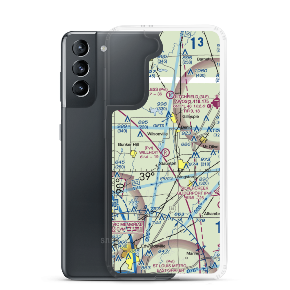 Willhoit Airport (IS33) VFR Sectional Samsung Case Samsung Galaxy S21 model shown