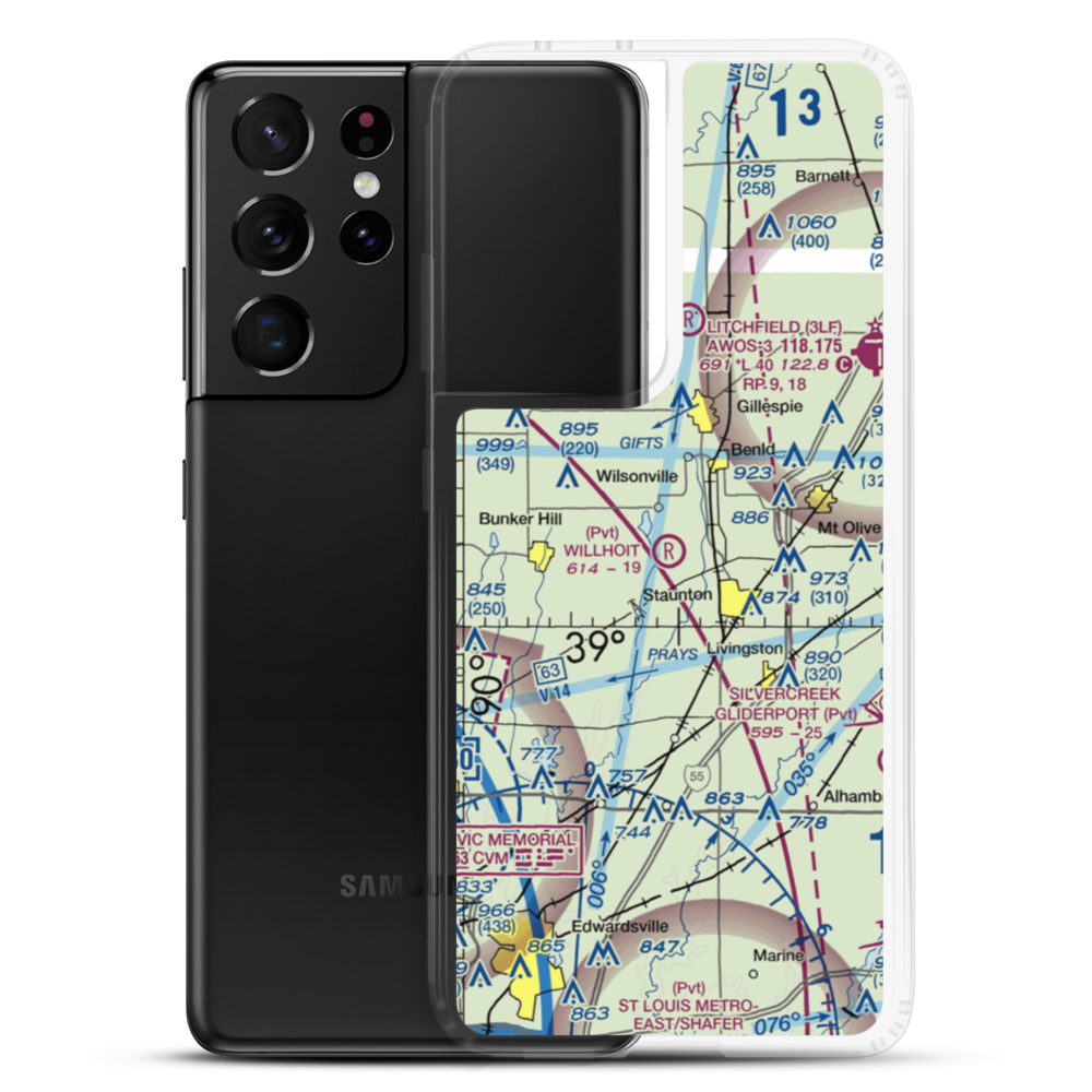 Willhoit Airport (IS33) VFR Sectional Samsung Case Samsung Galaxy S21 Ultra model shown