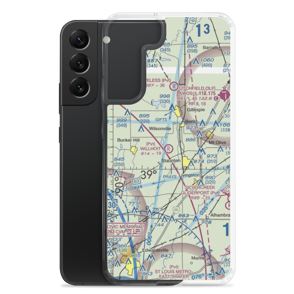 Willhoit Airport (IS33) VFR Sectional Samsung Case Samsung Galaxy S22 Plus model shown