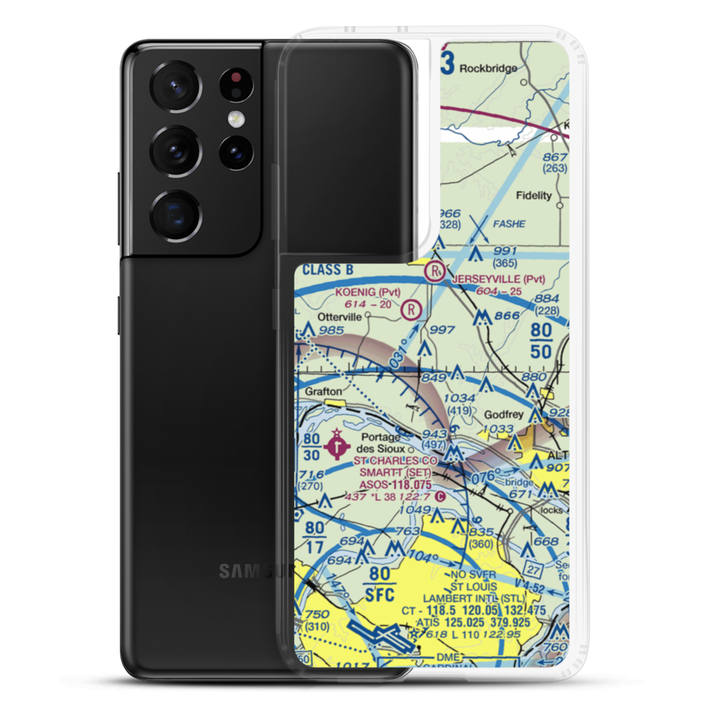 William E. Koenig Airport (01IS) VFR Sectional Samsung Case Samsung Galaxy S21 Ultra model shown