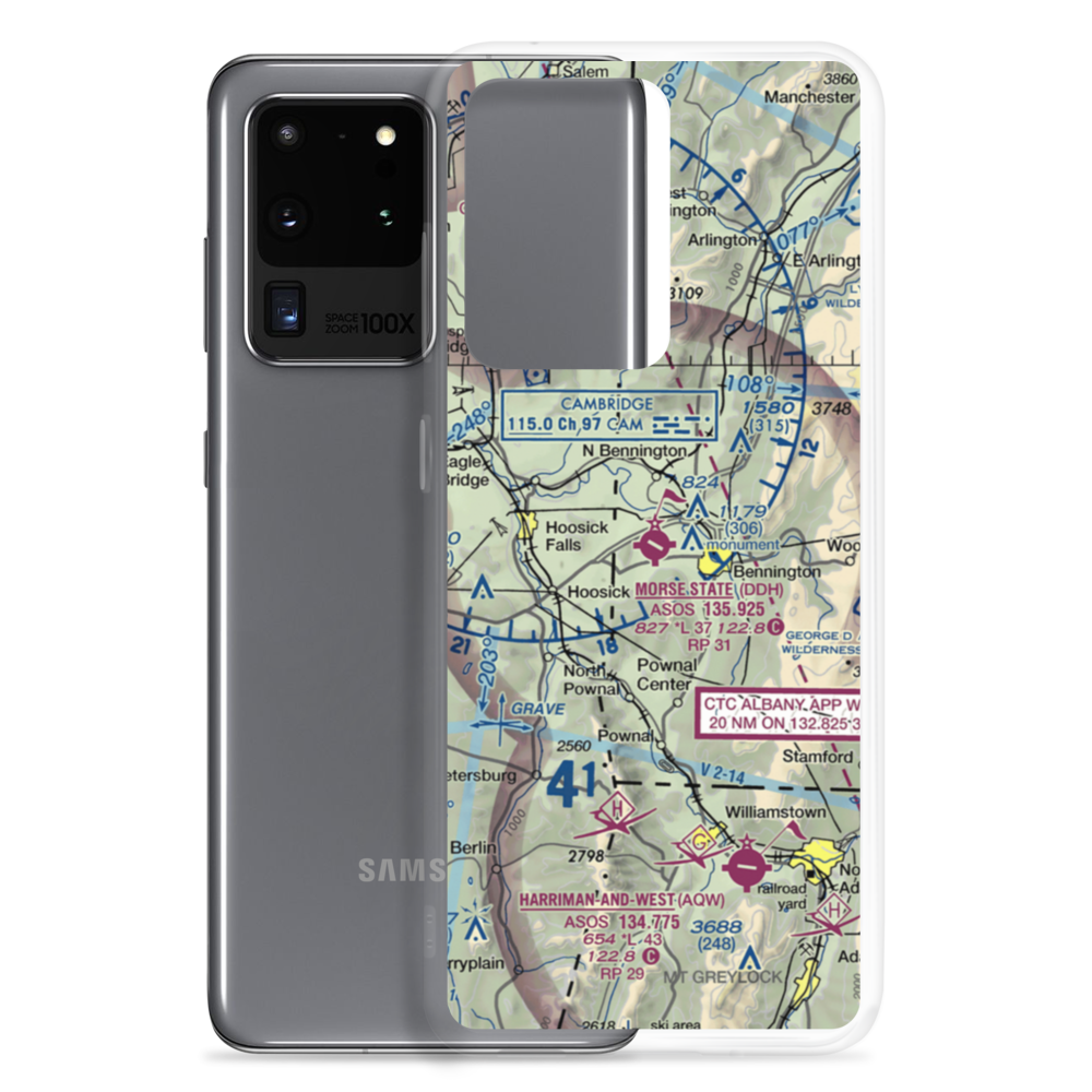 William H. Morse State Airport (DDH) VFR Sectional Samsung Case Samsung Galaxy S20 Ultra model shown