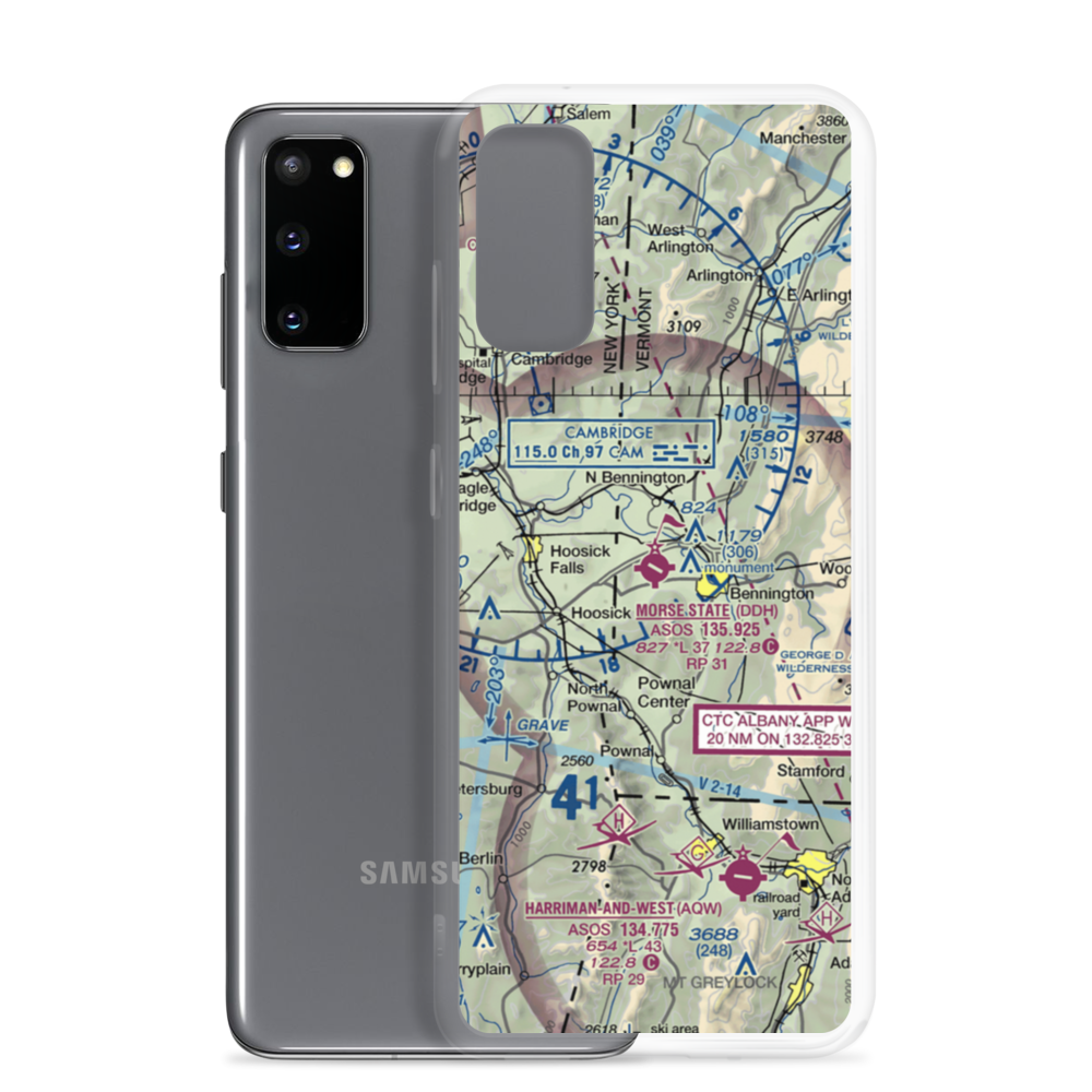 William H. Morse State Airport (DDH) VFR Sectional Samsung Case Samsung Galaxy S20 model shown