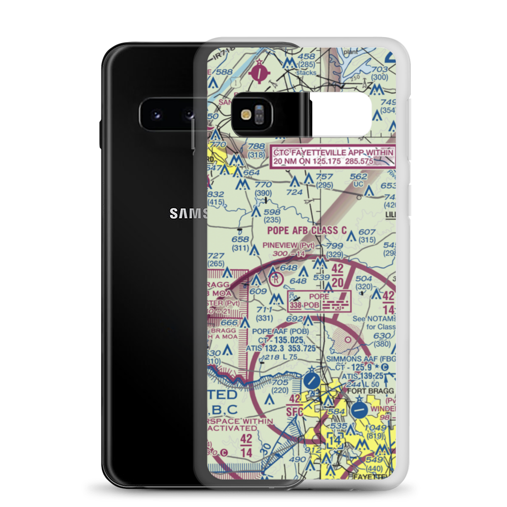 William Irving Lewis Airport (09NC) VFR Sectional Samsung Case Samsung Galaxy S10 model shown