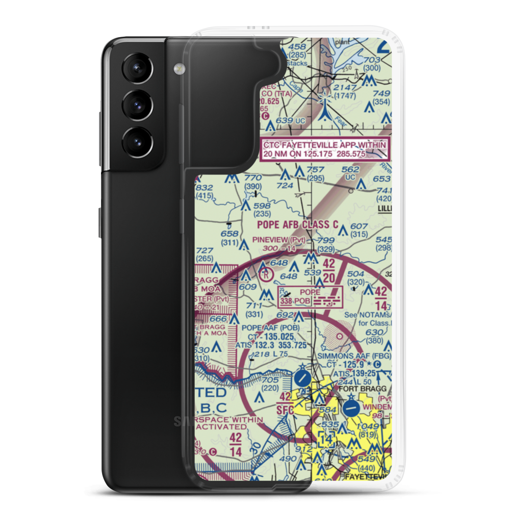 William Irving Lewis Airport (09NC) VFR Sectional Samsung Case Samsung Galaxy S21 Plus model shown