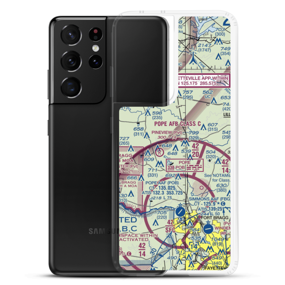 William Irving Lewis Airport (09NC) VFR Sectional Samsung Case Samsung Galaxy S21 Ultra model shown
