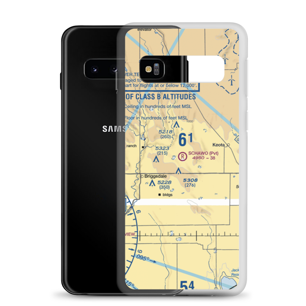 William Leon Schawo Airport (8CO2) VFR Sectional Samsung Case Samsung Galaxy S10 model shown