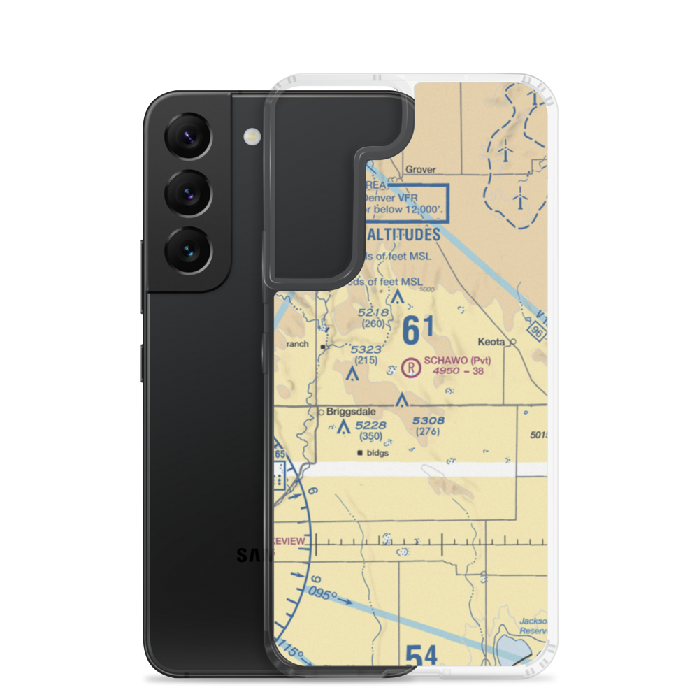 William Leon Schawo Airport (8CO2) VFR Sectional Samsung Case Samsung Galaxy S22 model shown