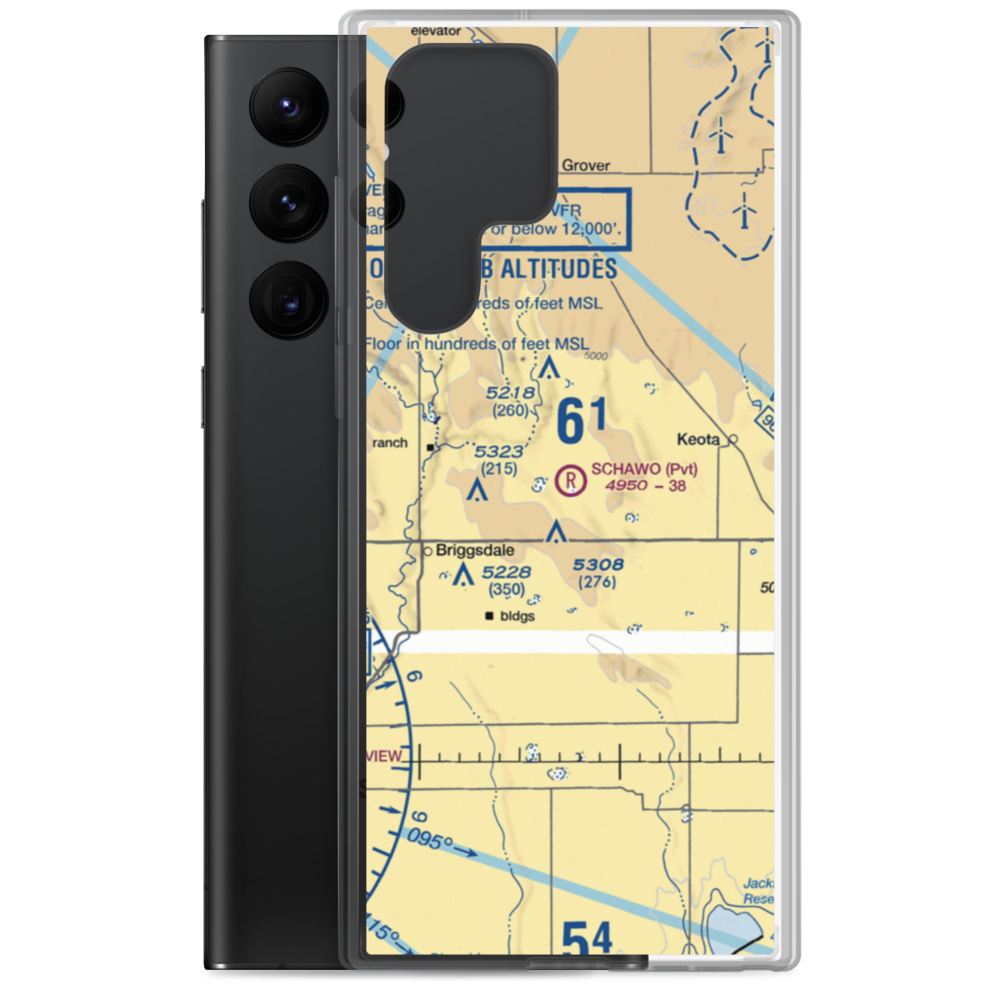 William Leon Schawo Airport (8CO2) VFR Sectional Samsung Case Samsung Galaxy S22 Ultra model shown