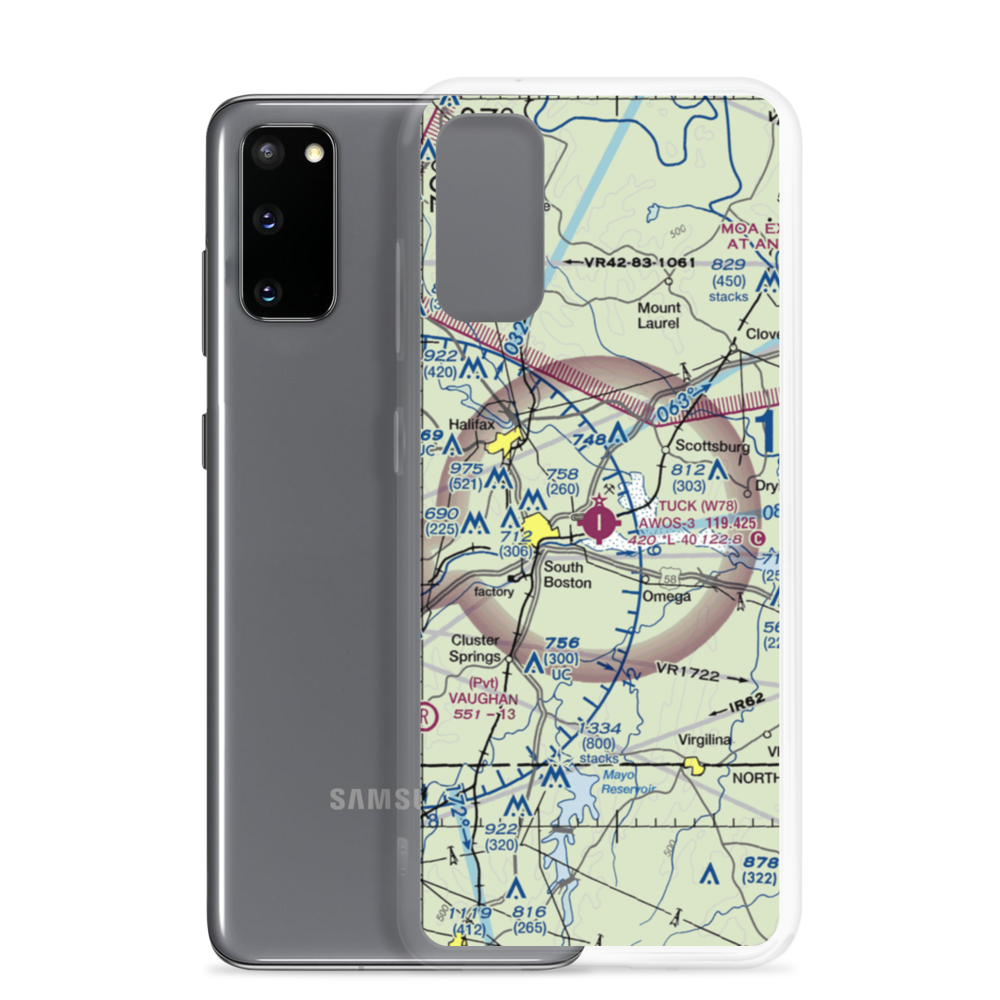 William M Tuck Airport (W78) VFR Sectional Samsung Case Samsung Galaxy S20 model shown