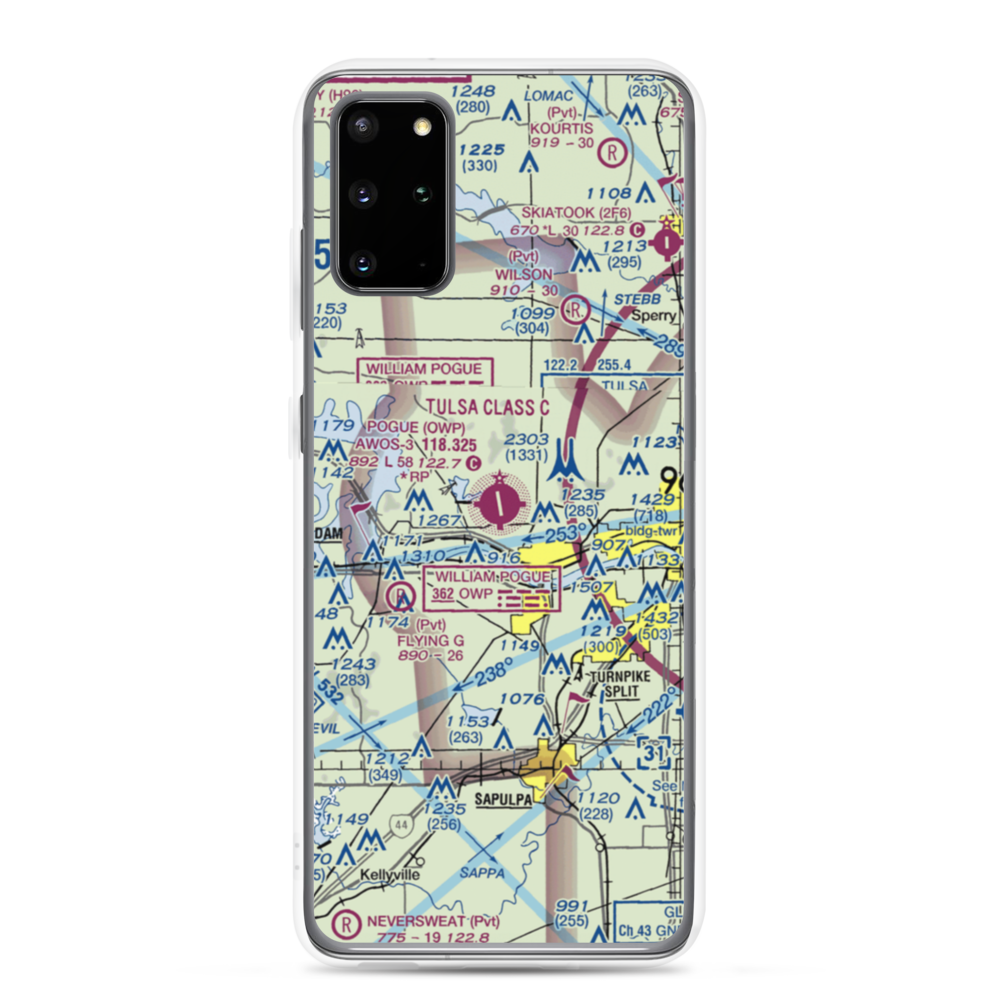 William R. Pogue Municipal Airport (OWP) VFR Sectional Samsung Case Samsung Galaxy S20 Plus model shown