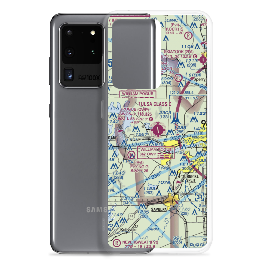 William R. Pogue Municipal Airport (OWP) VFR Sectional Samsung Case Samsung Galaxy S20 Ultra model shown