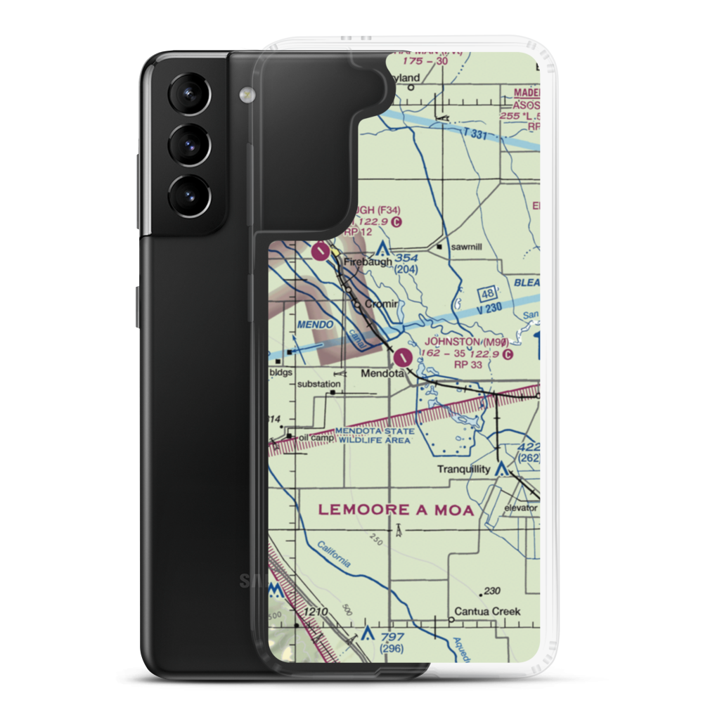 William Robert Johnston Municipal Airport (M90) VFR Sectional Samsung Case Samsung Galaxy S21 Plus model shown