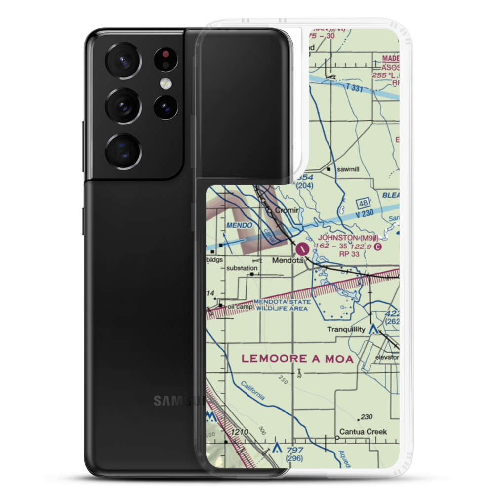 William Robert Johnston Municipal Airport (M90) VFR Sectional Samsung Case Samsung Galaxy S21 Ultra model shown