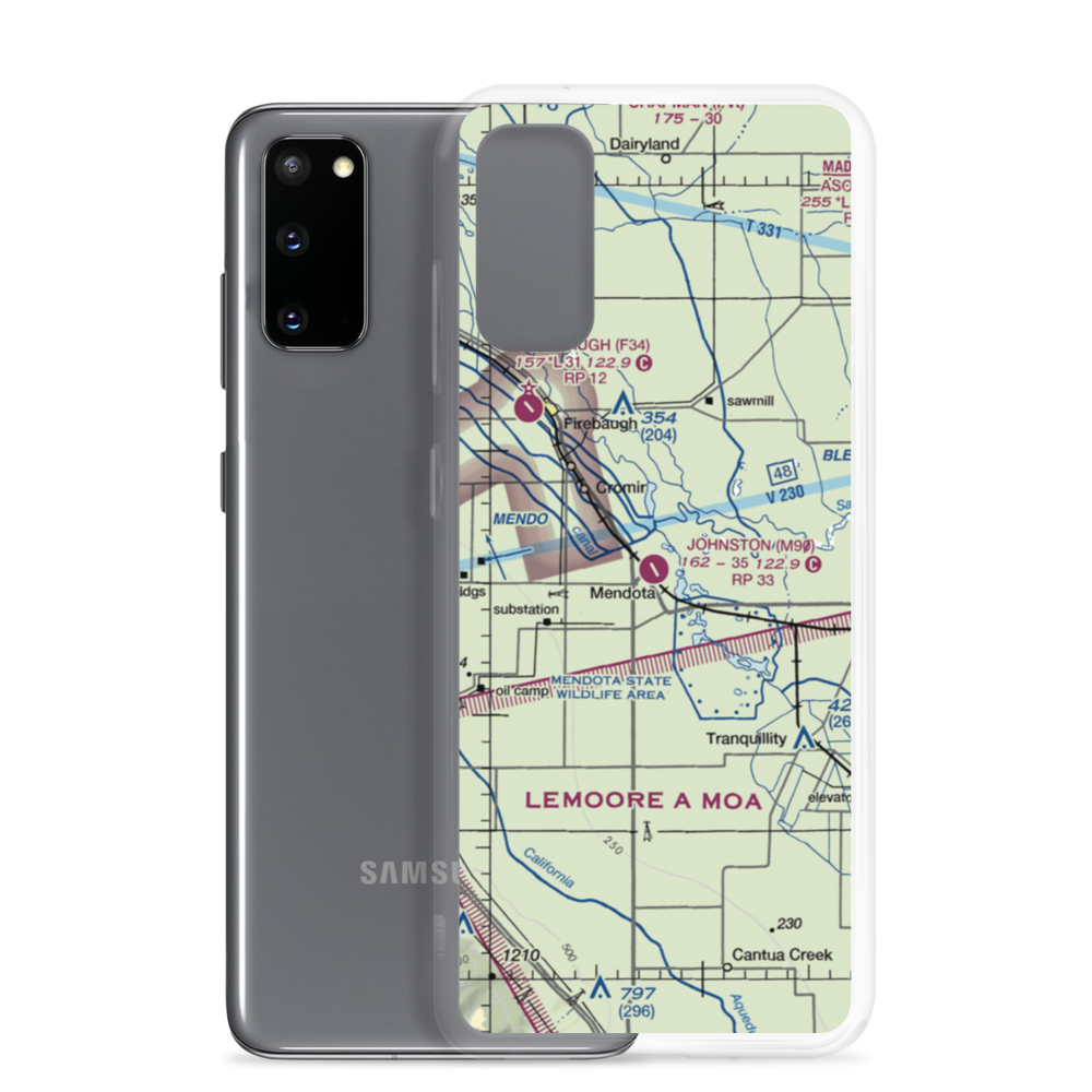William Robert Johnston Municipal Airport (M90) VFR Sectional Samsung Case Samsung Galaxy S20 model shown