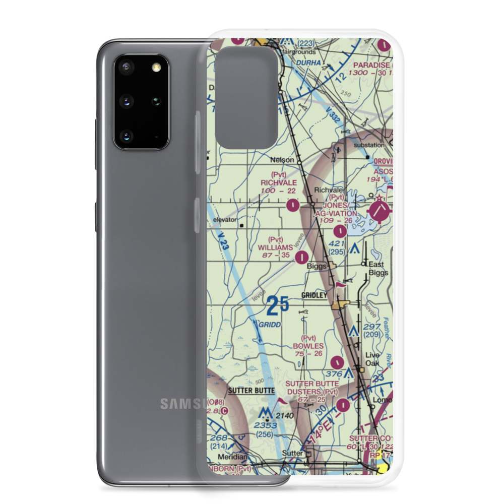 Williams Ag Airport (00CL) VFR Sectional Samsung Case Samsung Galaxy S20 Plus model shown