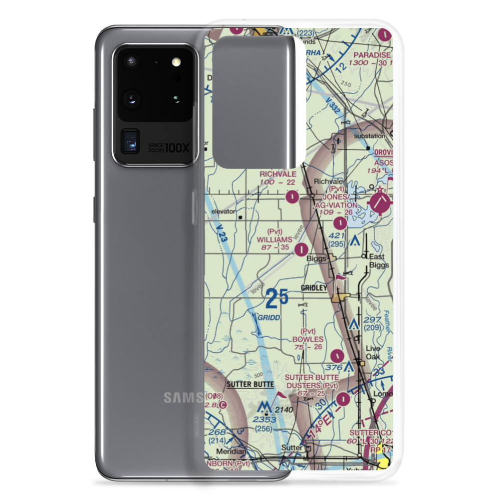 Williams Ag Airport (00CL) VFR Sectional Samsung Case Samsung Galaxy S20 Ultra model shown