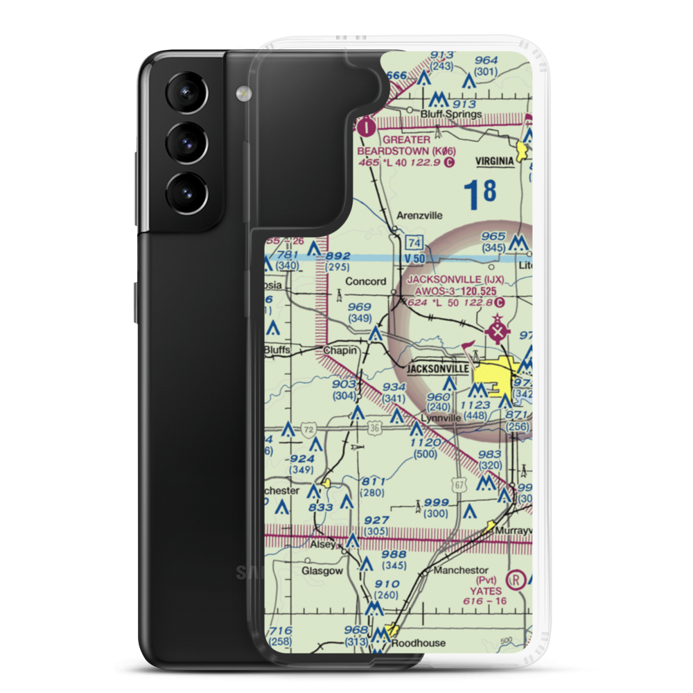 Williams Airpark (30LL) VFR Sectional Samsung Case Samsung Galaxy S21 Plus model shown