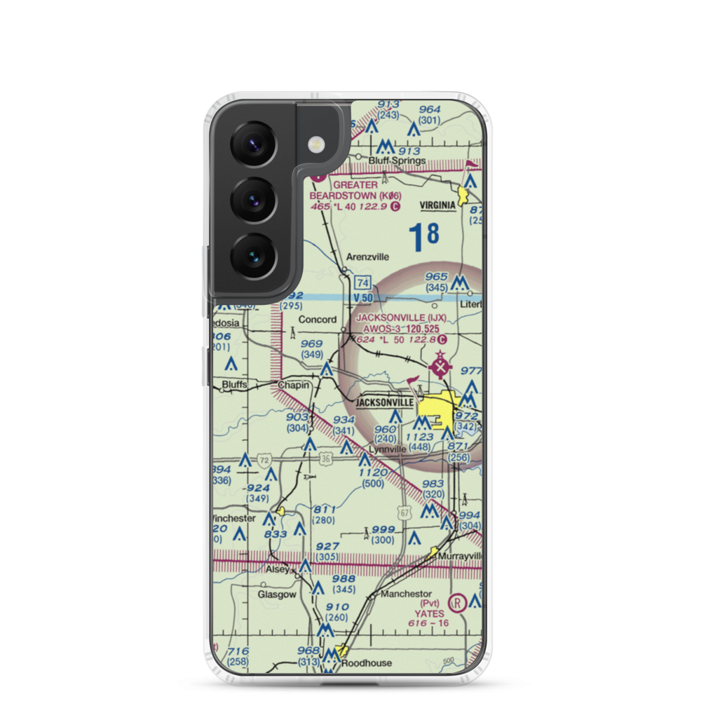 Williams Airpark (30LL) VFR Sectional Samsung Case Samsung Galaxy S22 model shown