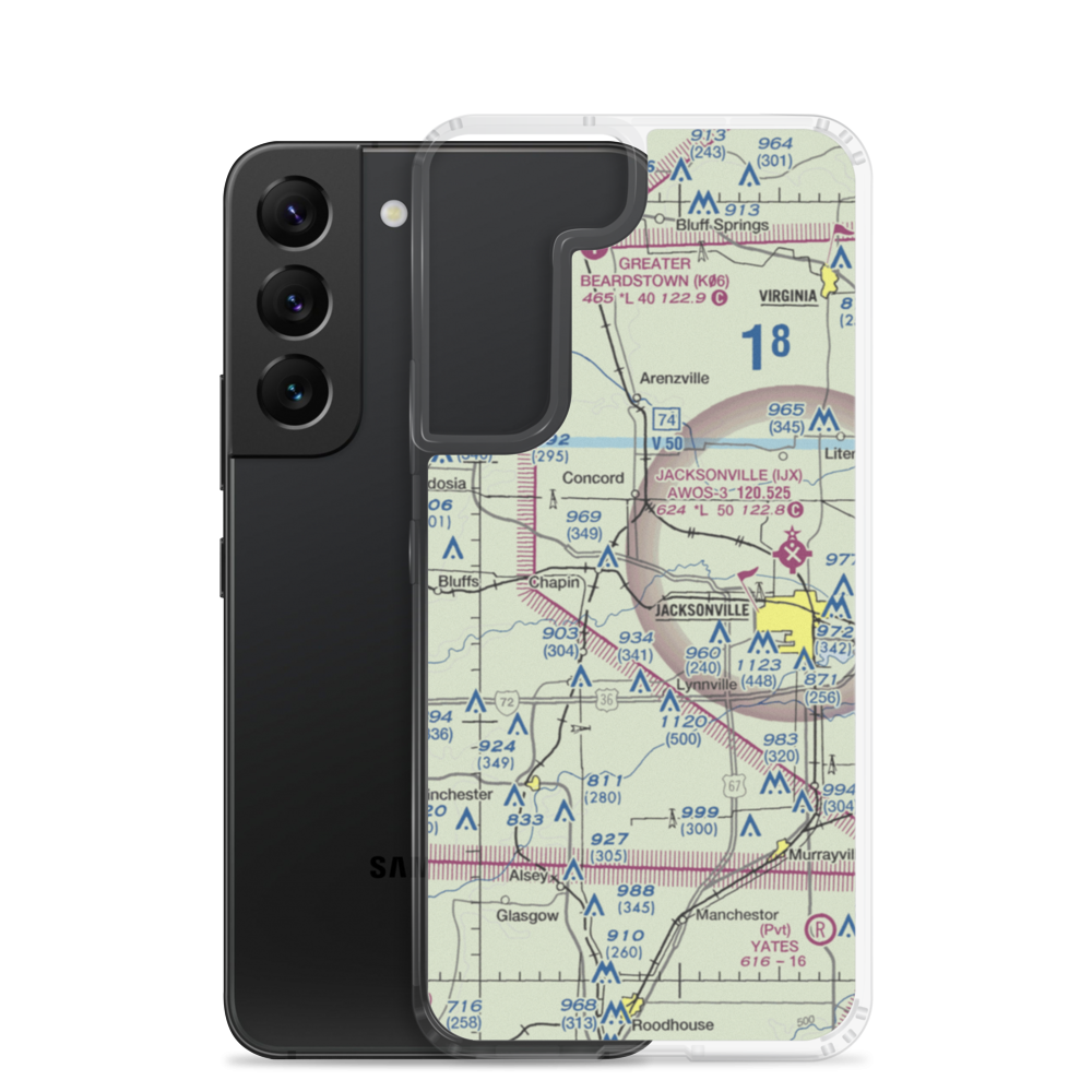 Williams Airpark (30LL) VFR Sectional Samsung Case Samsung Galaxy S22 model shown