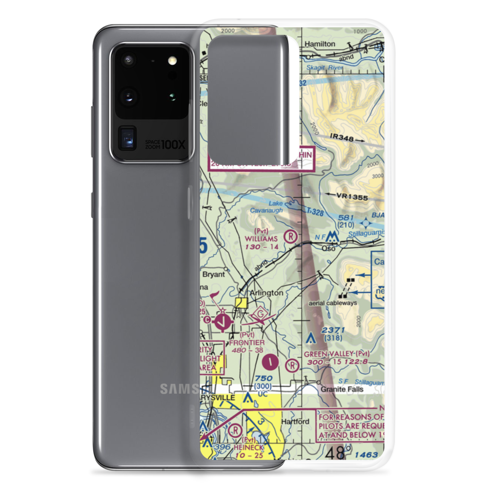 Williams Airpatch Airport (89WA) VFR Sectional Samsung Case Samsung Galaxy S20 Ultra model shown