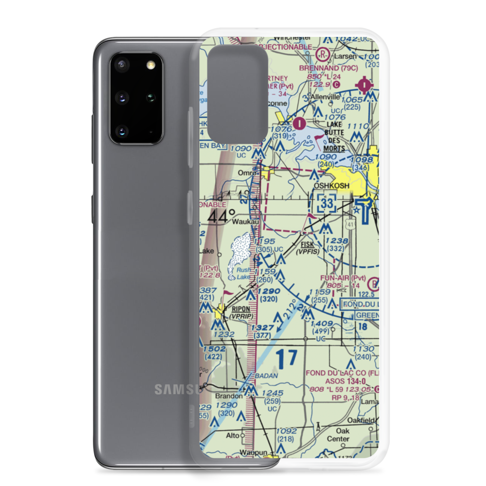 Williams Airport (1WI1) VFR Sectional Samsung Case Samsung Galaxy S20 Plus model shown